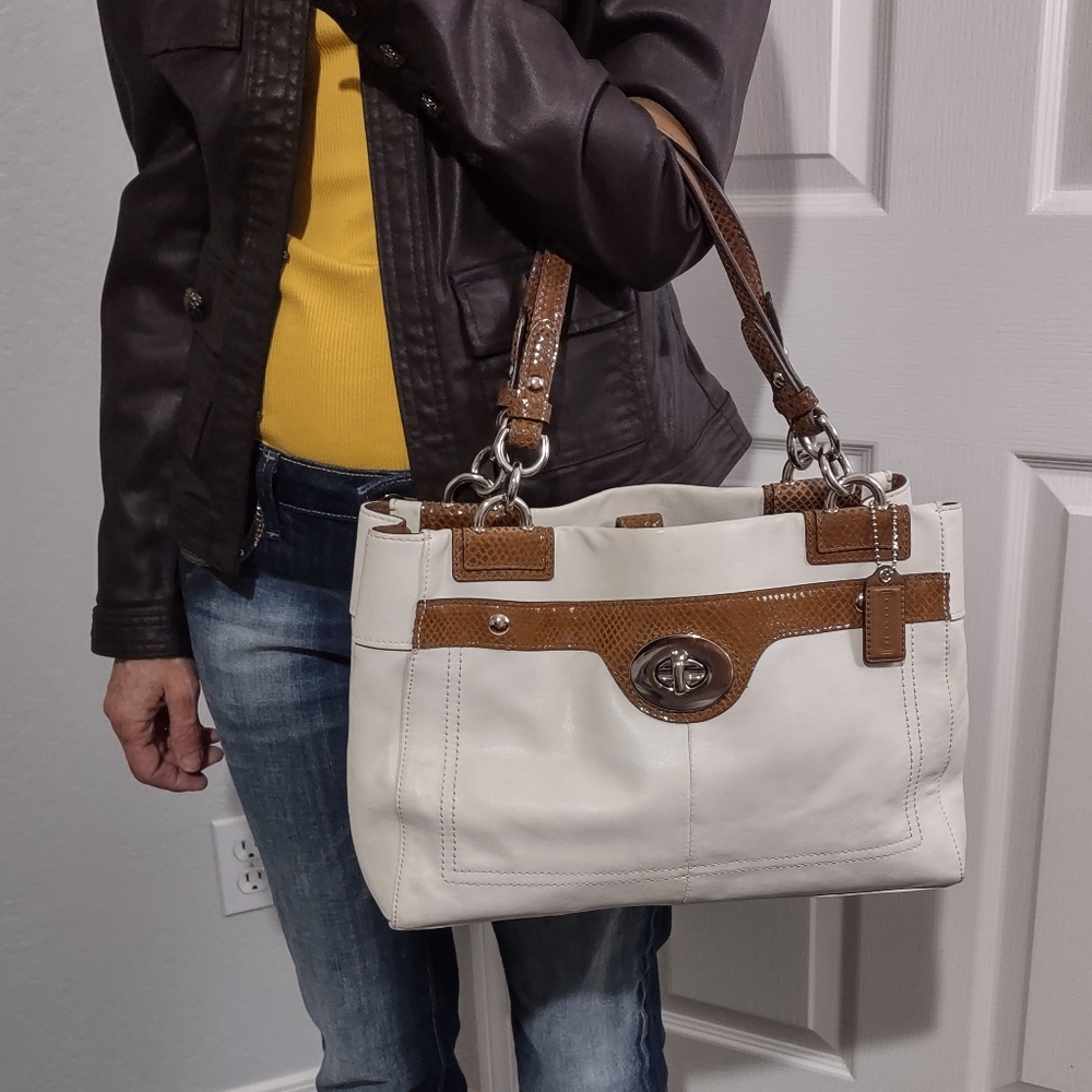 Coach white satchel
